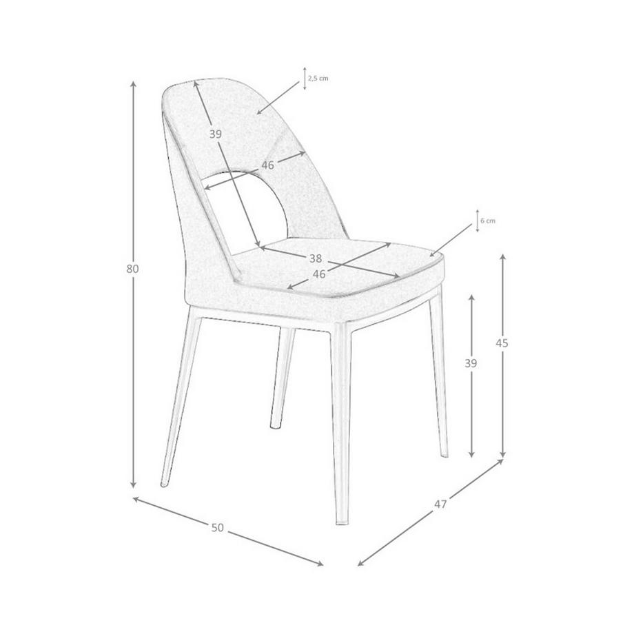 ANGEL CERDA Sedia in tessuto grigio scuro  