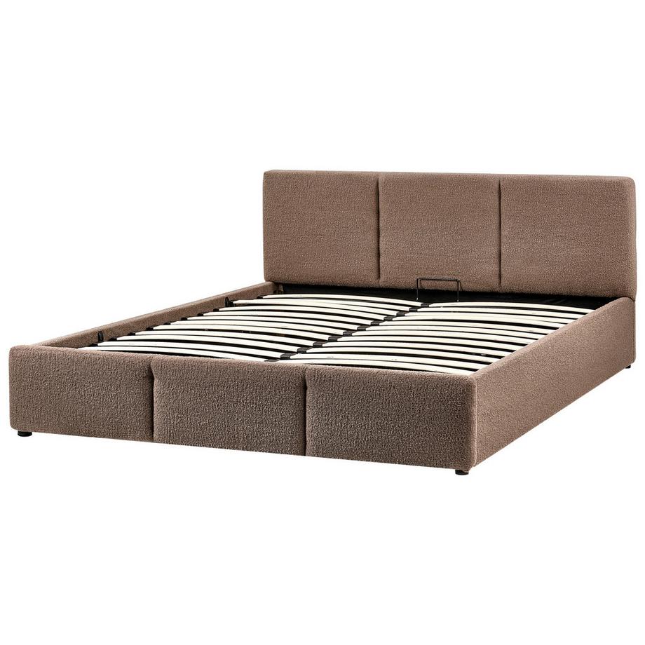 Beliani Lit ottoman en Bouclé  BOUSSE  