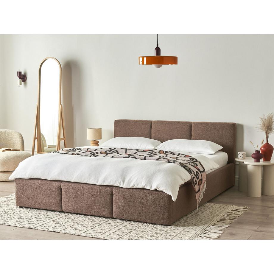 Beliani Lit ottoman en Bouclé  BOUSSE  