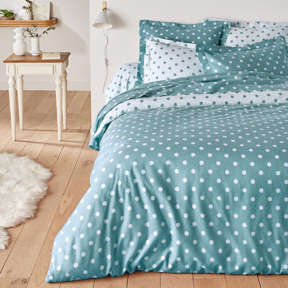 La Redoute Intérieurs Clarisse Drap Flanelle Imprimé Pois  