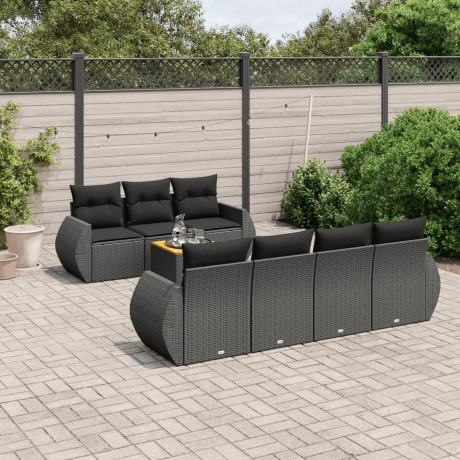 VidaXL Ensemble de canapés de jardin rotin synthétique  