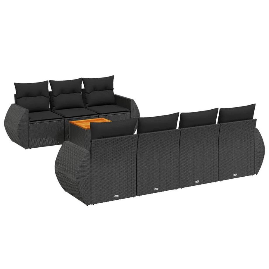 Ensemble de canapés de jardin rotin synthétique