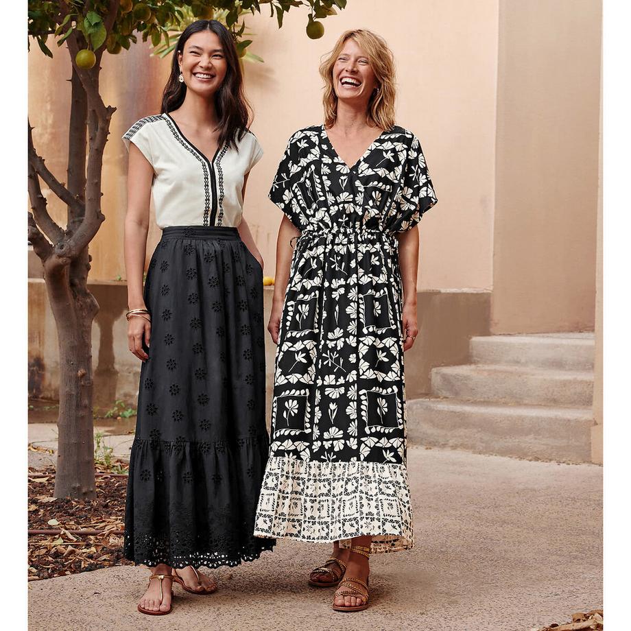 La Redoute Collections Gonna Lunga Svasata con Ricamo Sangallo  