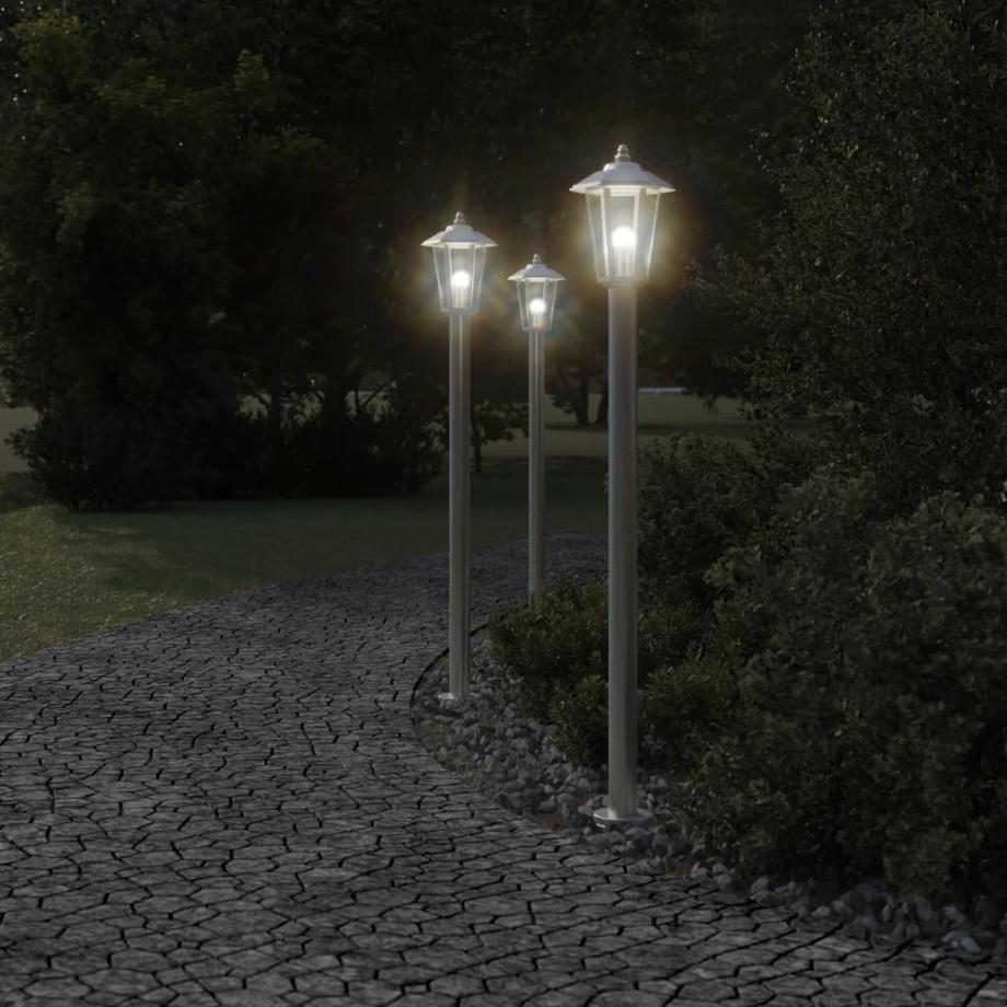 VidaXL Lampadaire d'extérieur acier inoxydable  