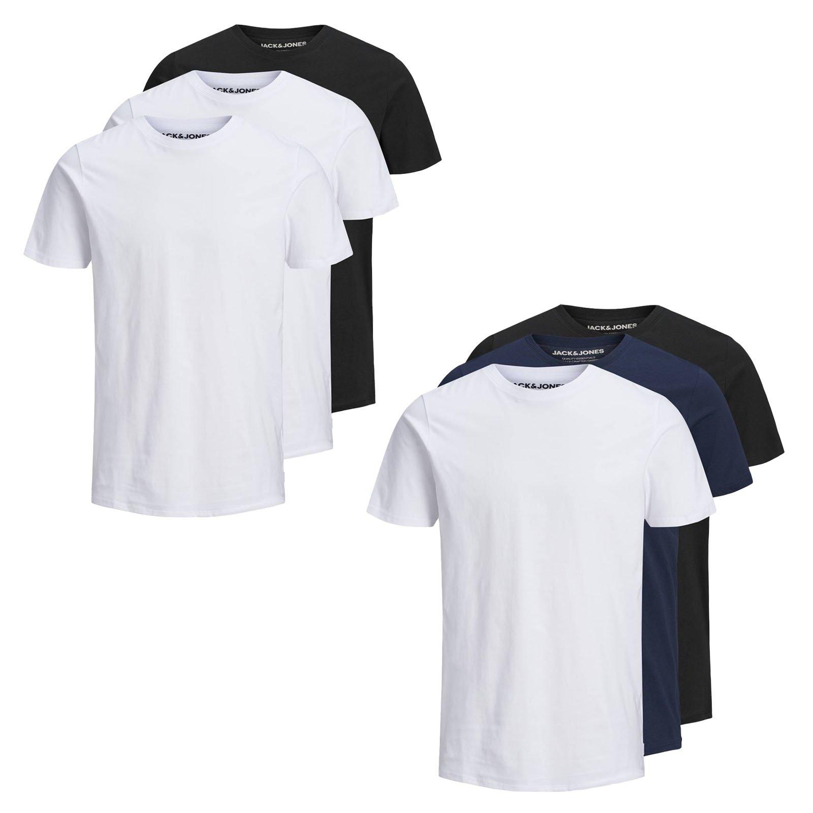 JACK & JONES  Maglietta Uomini Confezione da 3 Vestibilità confortevole-JJEORGANIC BASIC TEE O-NECK 3PK 