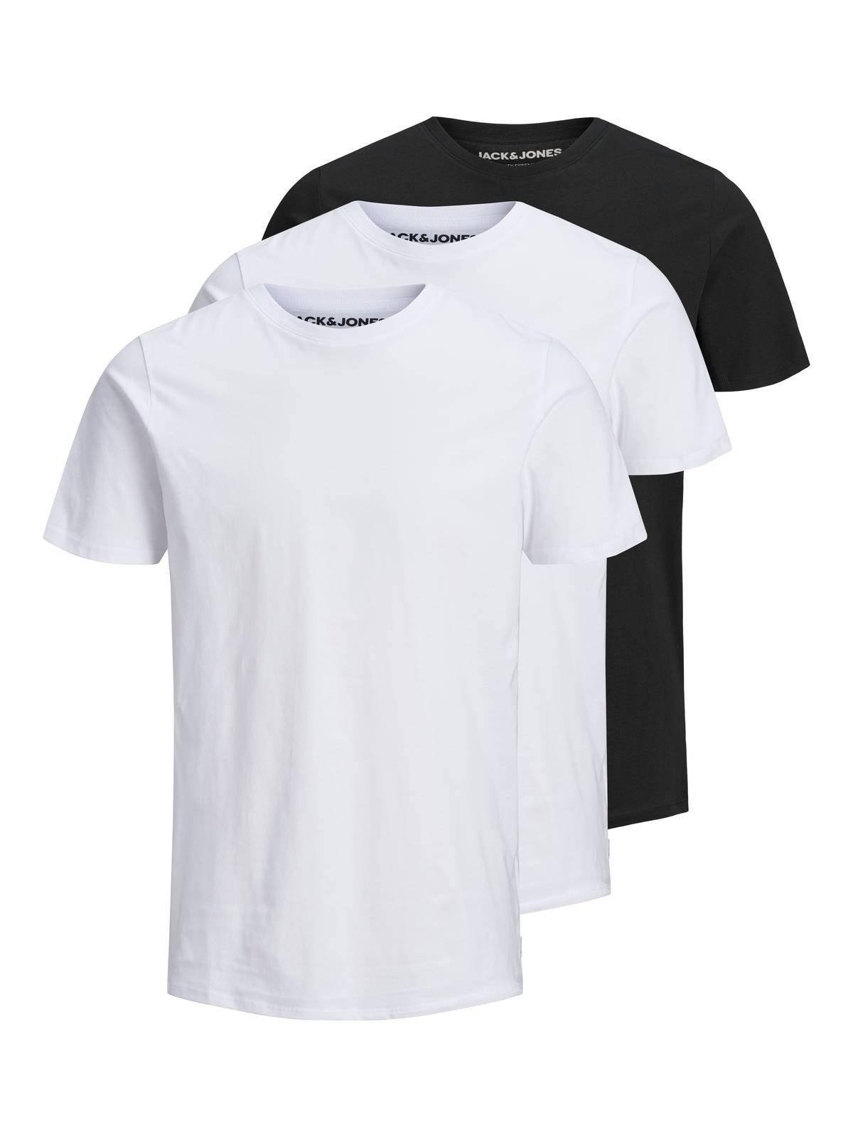 JACK & JONES  Maglietta Uomini Confezione da 3 Vestibilità confortevole-JJEORGANIC BASIC TEE O-NECK 3PK 