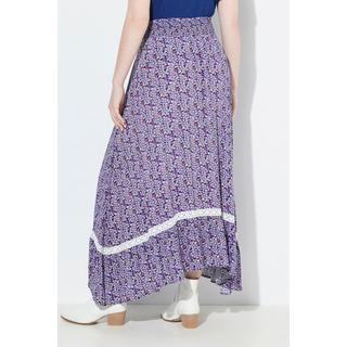 Ulla Popken Midirock Blüten A-Linie Elastikbund  