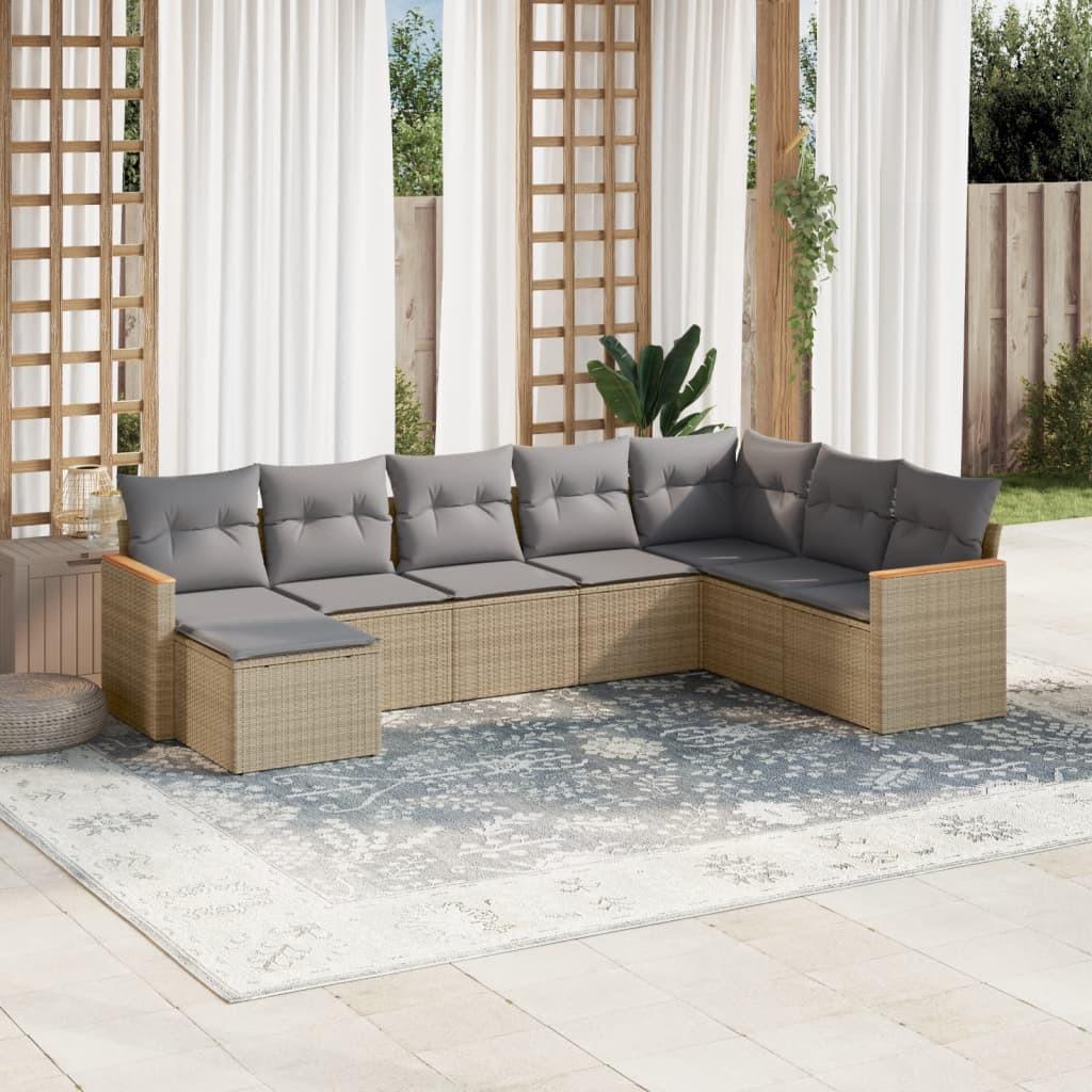 VidaXL set divano da giardino Polirattan  