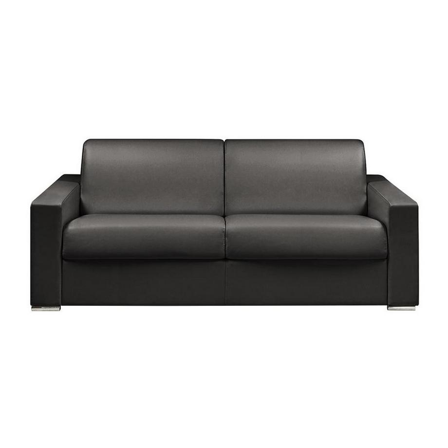 LINEA SOFA Divano letto 4 posti ribalta Doghe larghe 160cm Mater. 16cm Memory foam - in Similpelle Nero - CALITO  