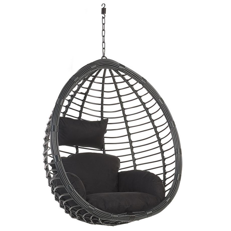 Beliani Hängesessel mit Gestell aus PE Rattan  TOLLO  