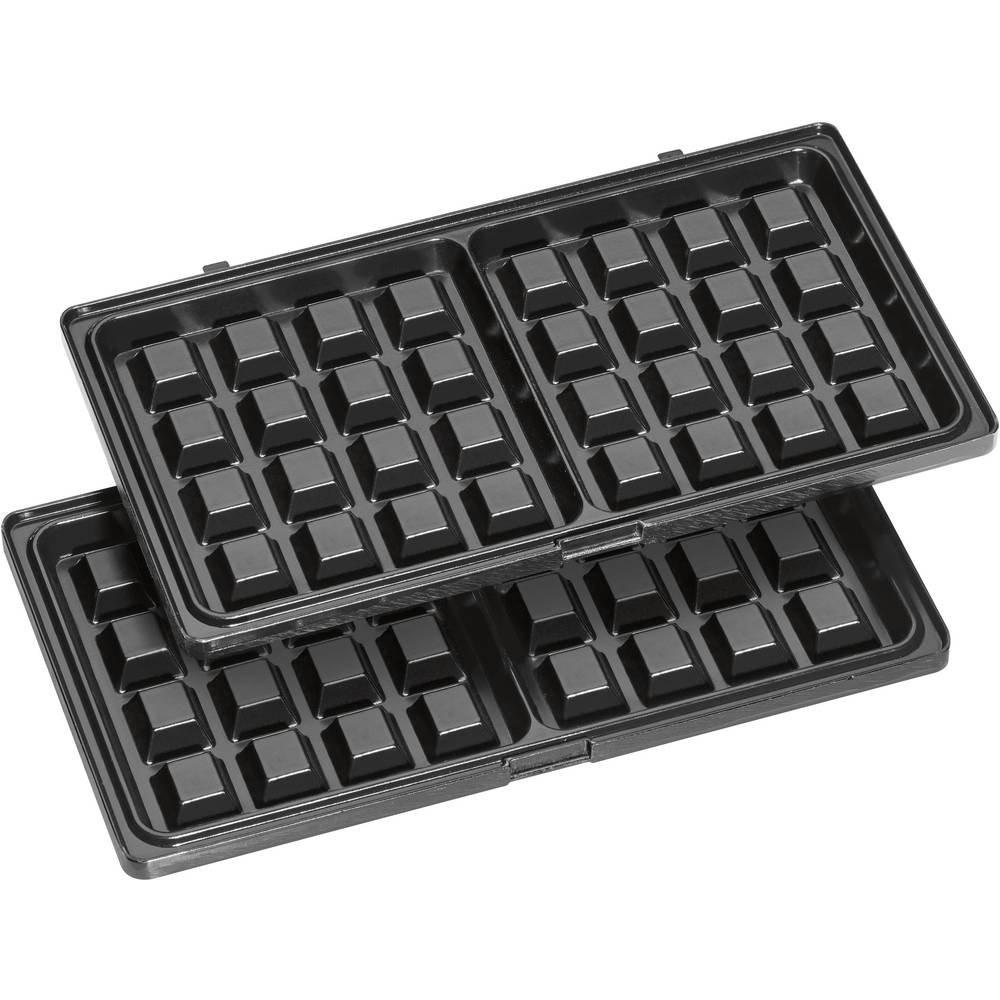 Clatronic ST/WA 3670 Macchina per cialde Piastre intercambiabili Nero, acciaio inox  