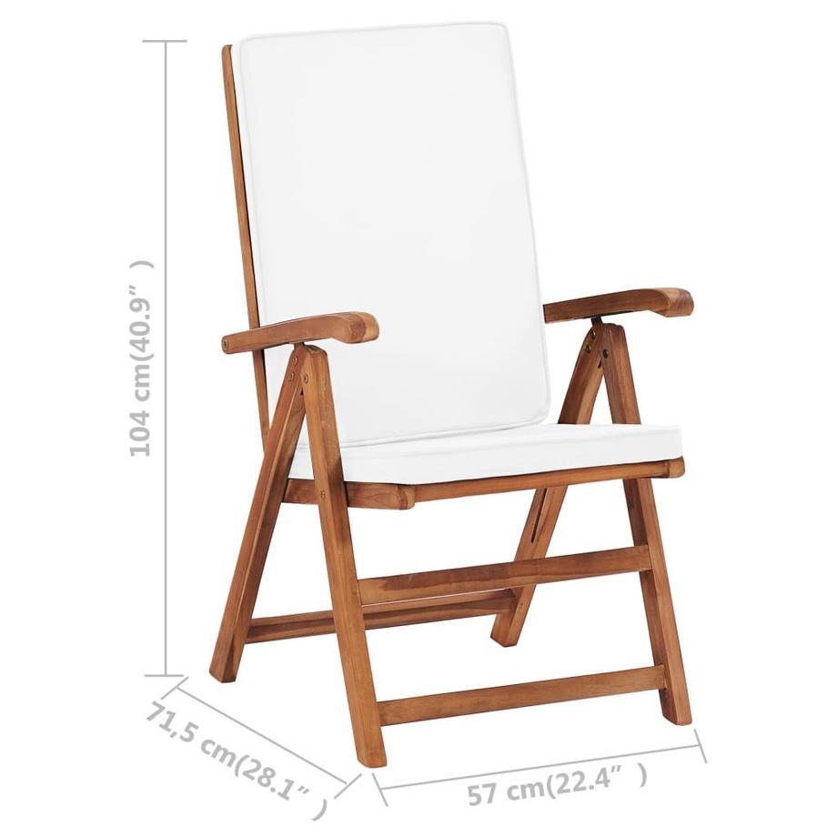 VidaXL Chaise de jardin teck  