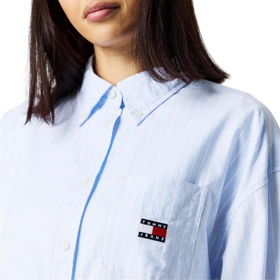 TOMMY JEANS  Abito Camicia Vestibilità Rilassata Oxford Manica Lunga 