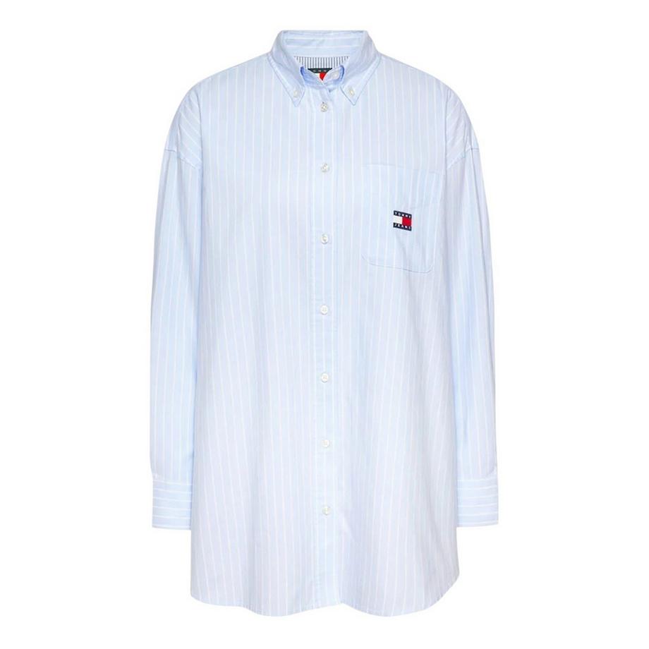 Abito Camicia Vestibilità Rilassata Oxford Manica Lunga