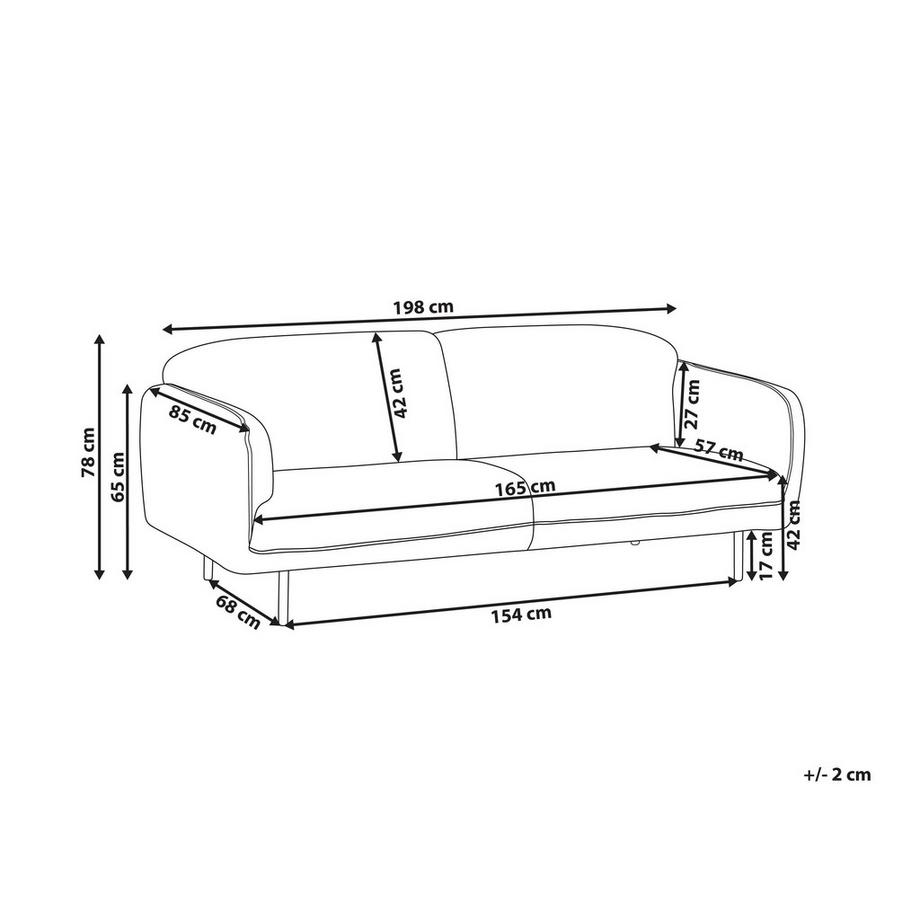 Beliani 3 Sitzer Sofa aus Bouclé  TONSBERG  