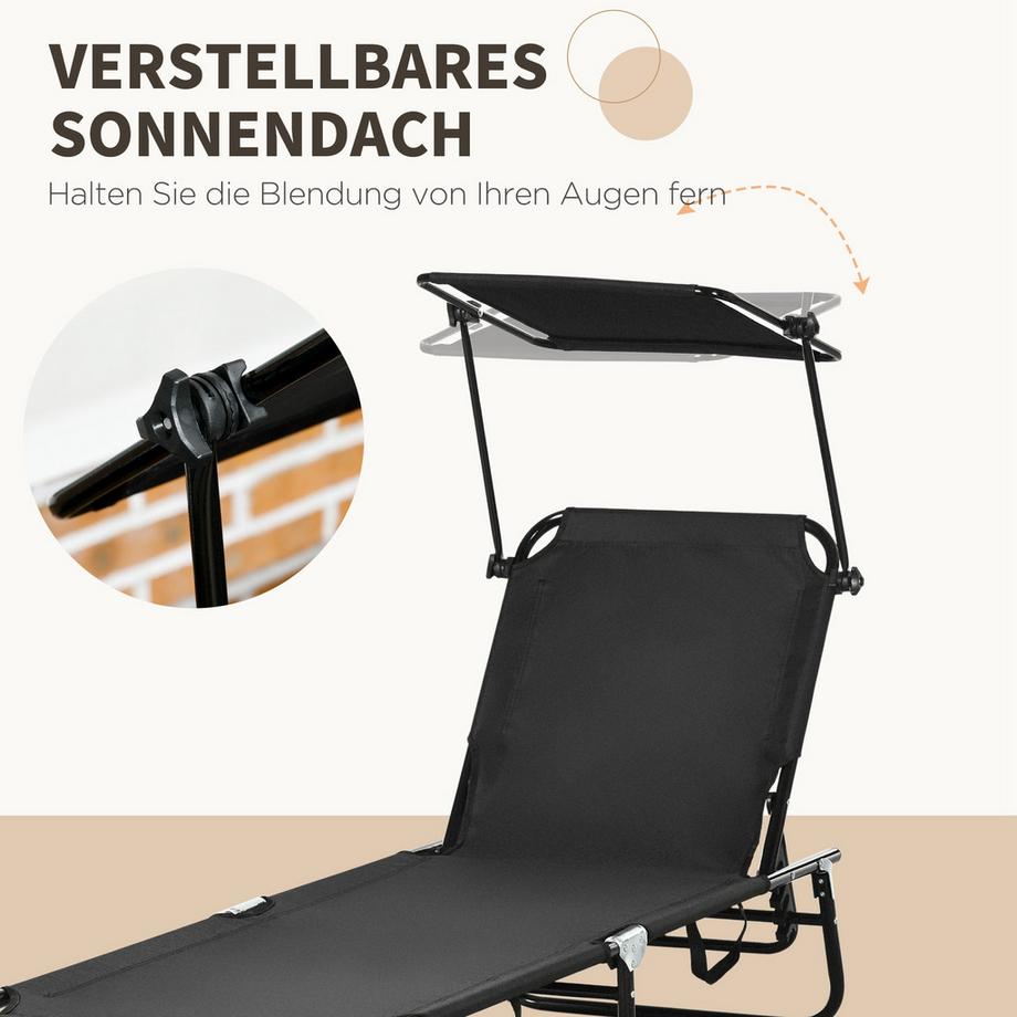 Outsunny ensemble de chaises longues  