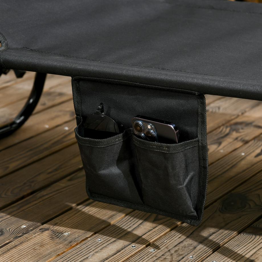 Outsunny ensemble de chaises longues  