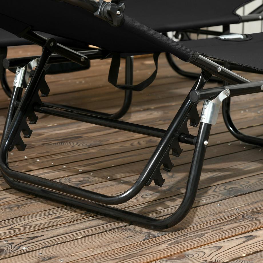 Outsunny ensemble de chaises longues  