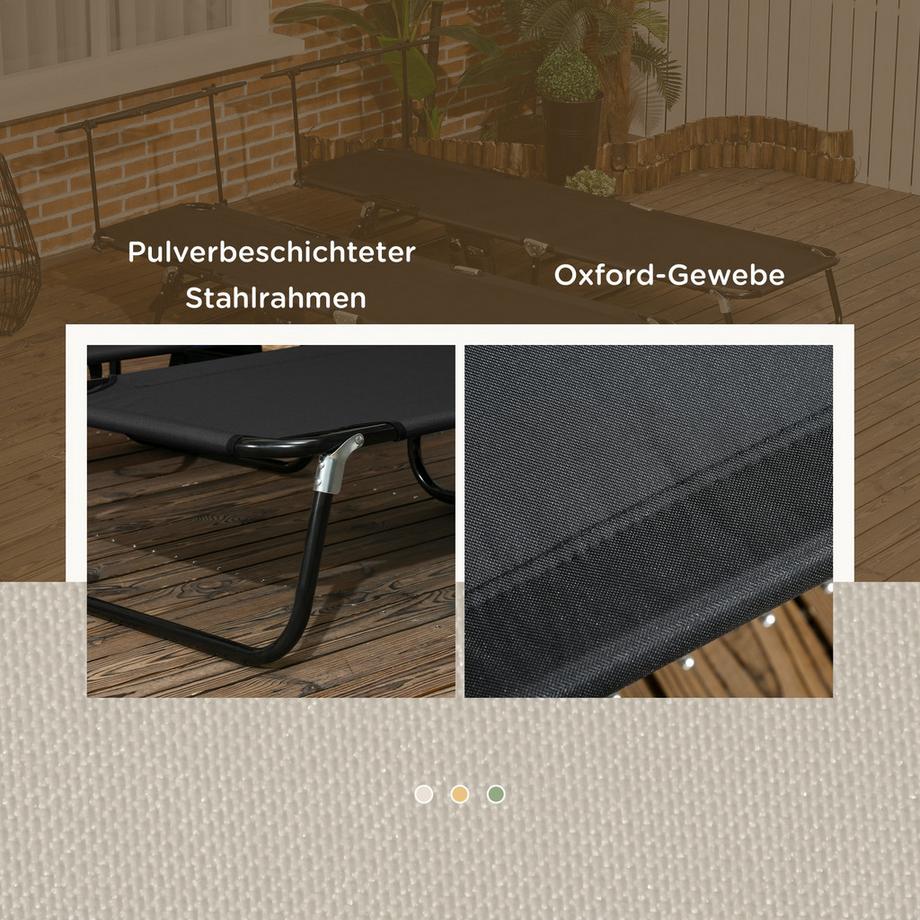 Outsunny ensemble de chaises longues  