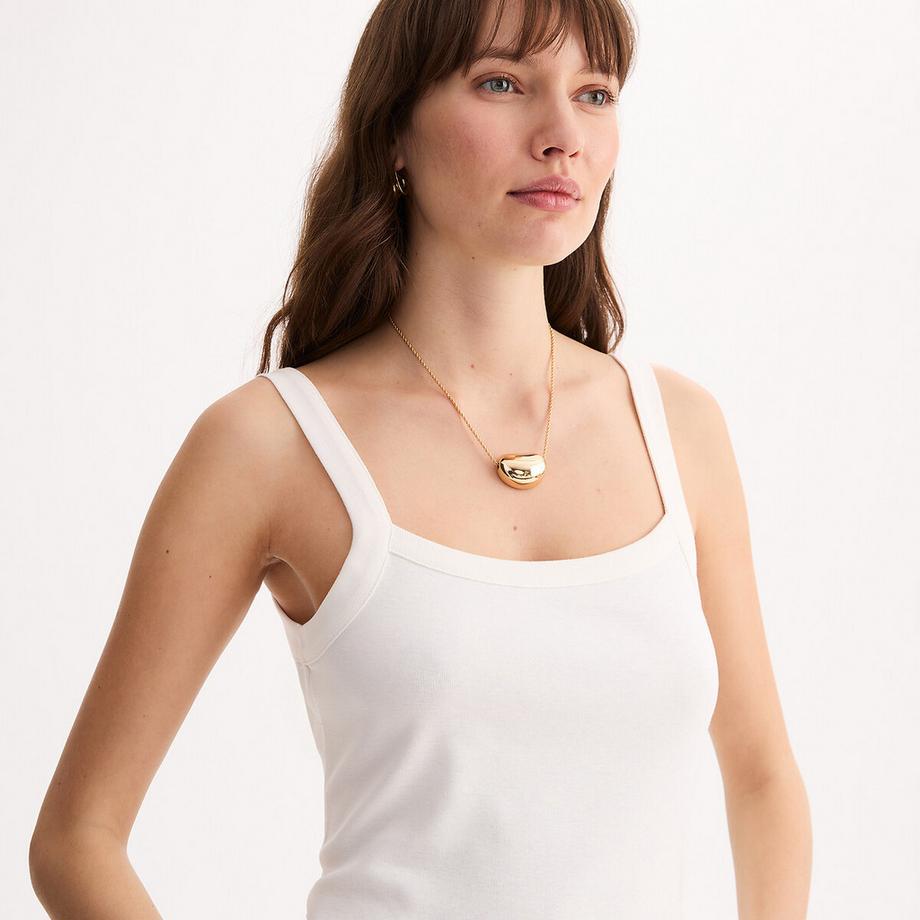 La Redoute Collections Top côtelé sans manches encolure dégagée  