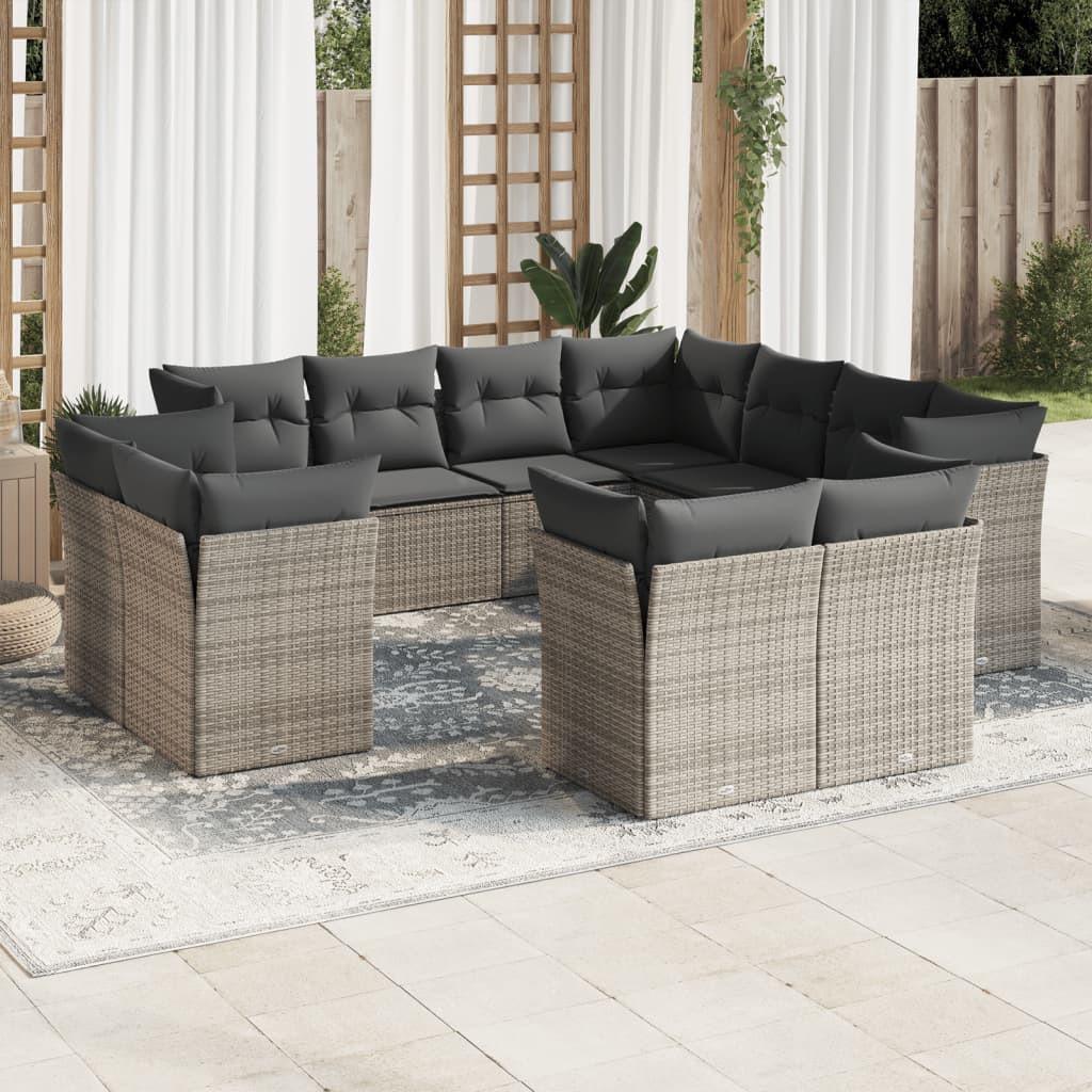 VidaXL set divano da giardino Polirattan  