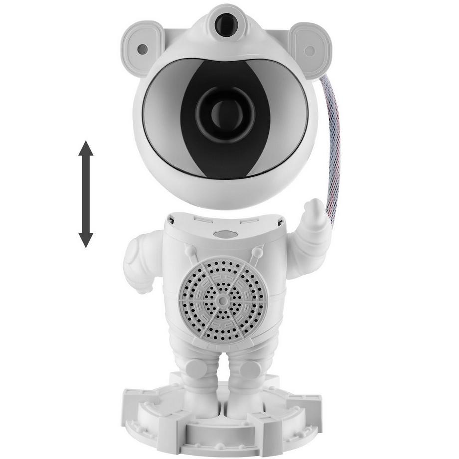 Tectake Proiettore a LED cielo stellato Astronaut Testa girevole a 360°, con stelle, luna e nebulosa  
