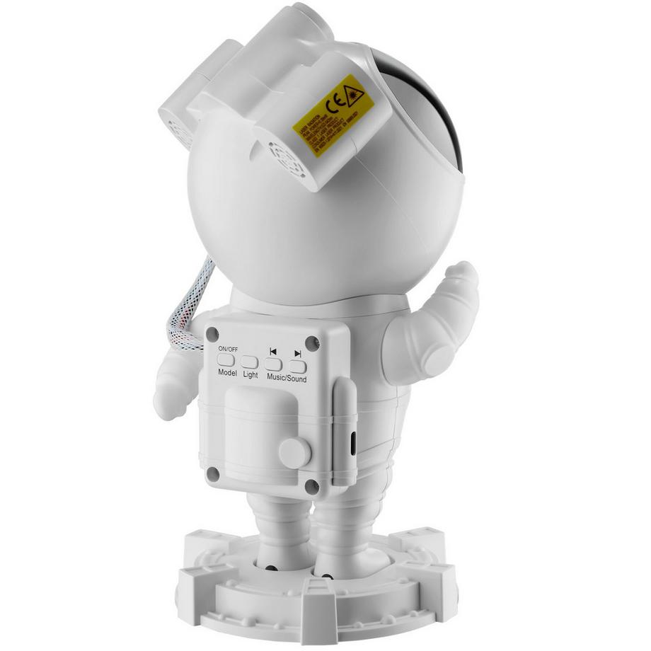 Tectake Proiettore a LED cielo stellato Astronaut Testa girevole a 360°, con stelle, luna e nebulosa  