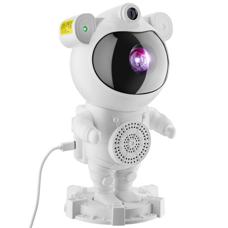 Tectake Proiettore a LED cielo stellato Astronaut Testa girevole a 360°, con stelle, luna e nebulosa  