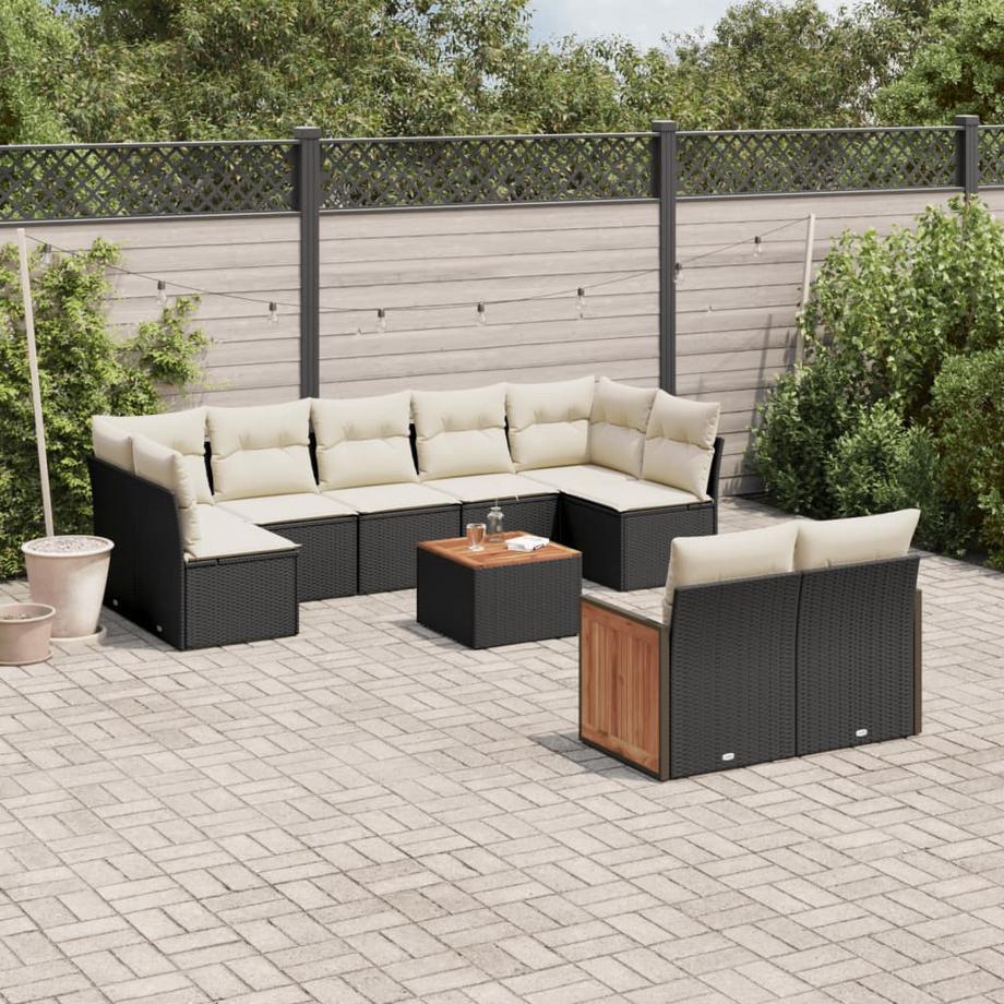 VidaXL Ensemble de canapés de jardin rotin synthétique  