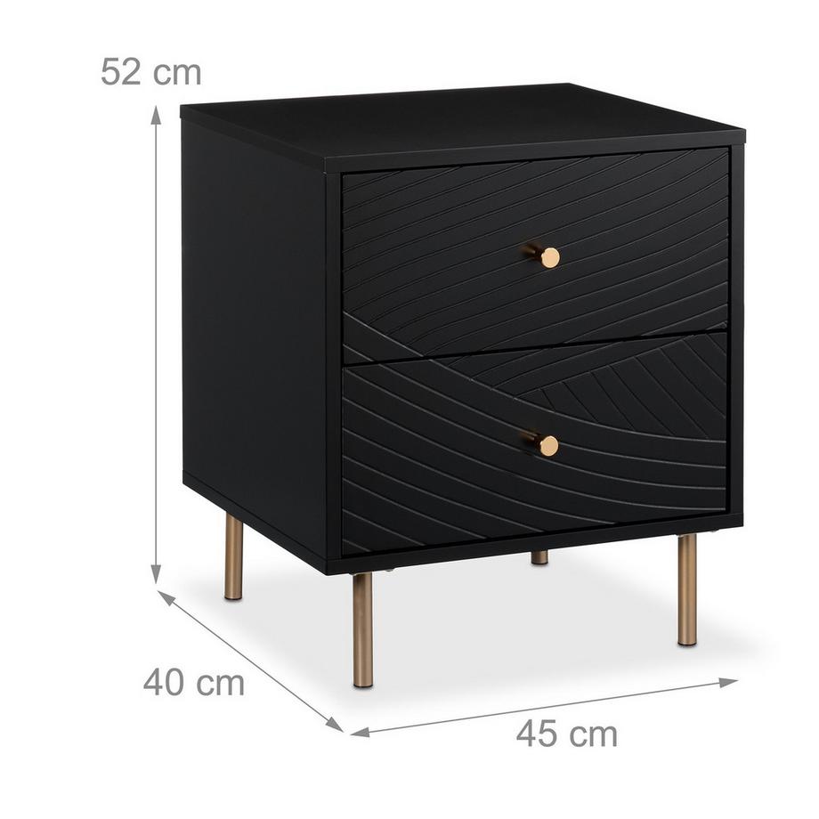 Northix  Comodino con 2 cassetti 
