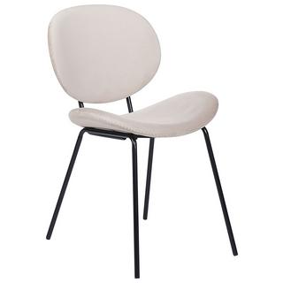 Beliani Lot de 2 chaises en Velours Traditionnel LUANA  