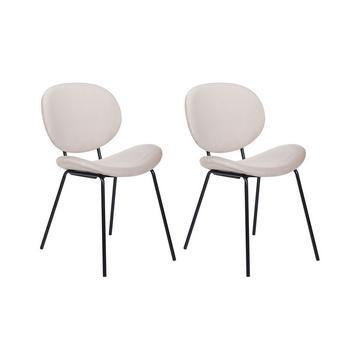 Lot de 2 chaises en Velours Traditionnel LUANA