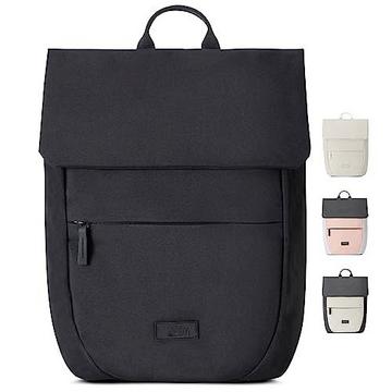 Rucksack Klein Schwarz - Ronja - Moderner Tagesrucksack mit Laptopfach für Uni Business City - 10L