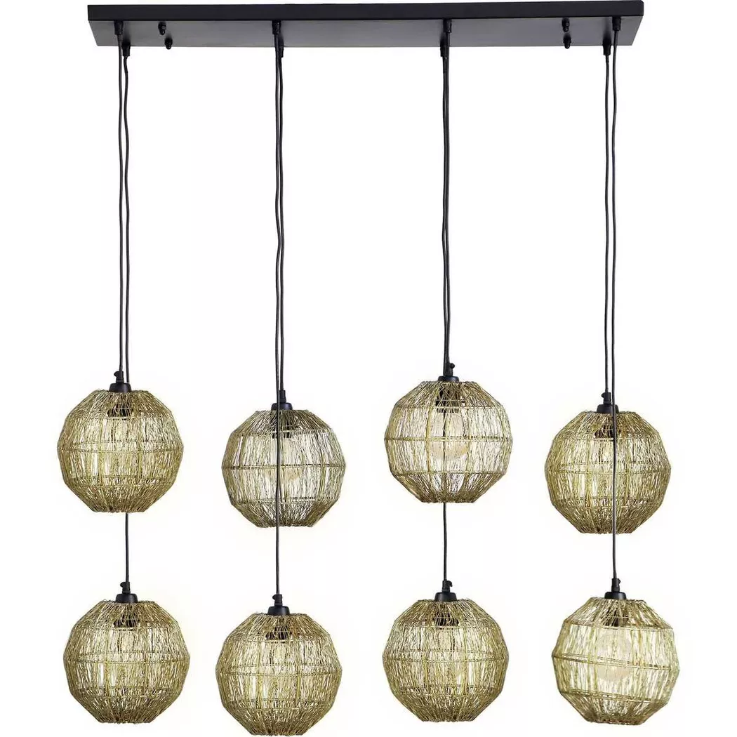 mutoni light – Hängeleuchte Hermi II Altmessing 8xE27, One Size