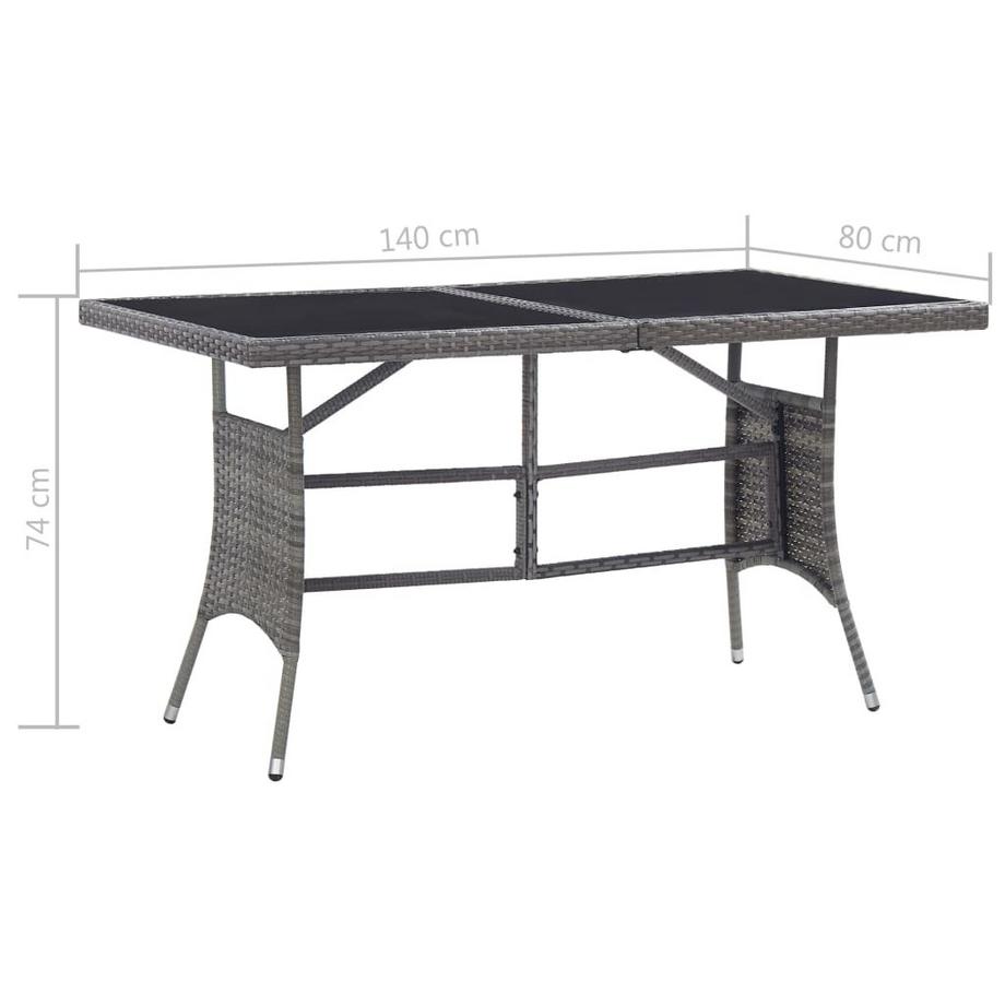 VidaXL Gartentisch poly-rattan  