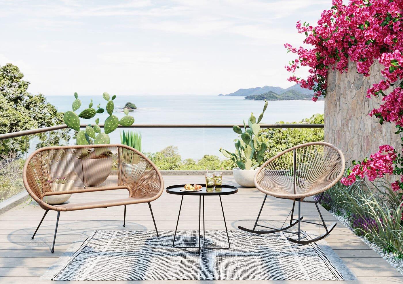 KARE Design Chaise berçante Acapulco naturel  