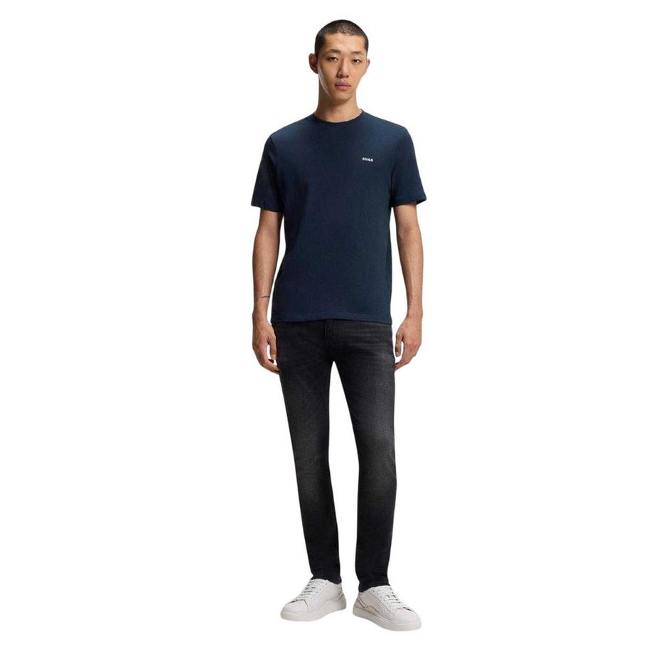 HUGO T-Shirt Taglio Regolare con Logo sul Petto  