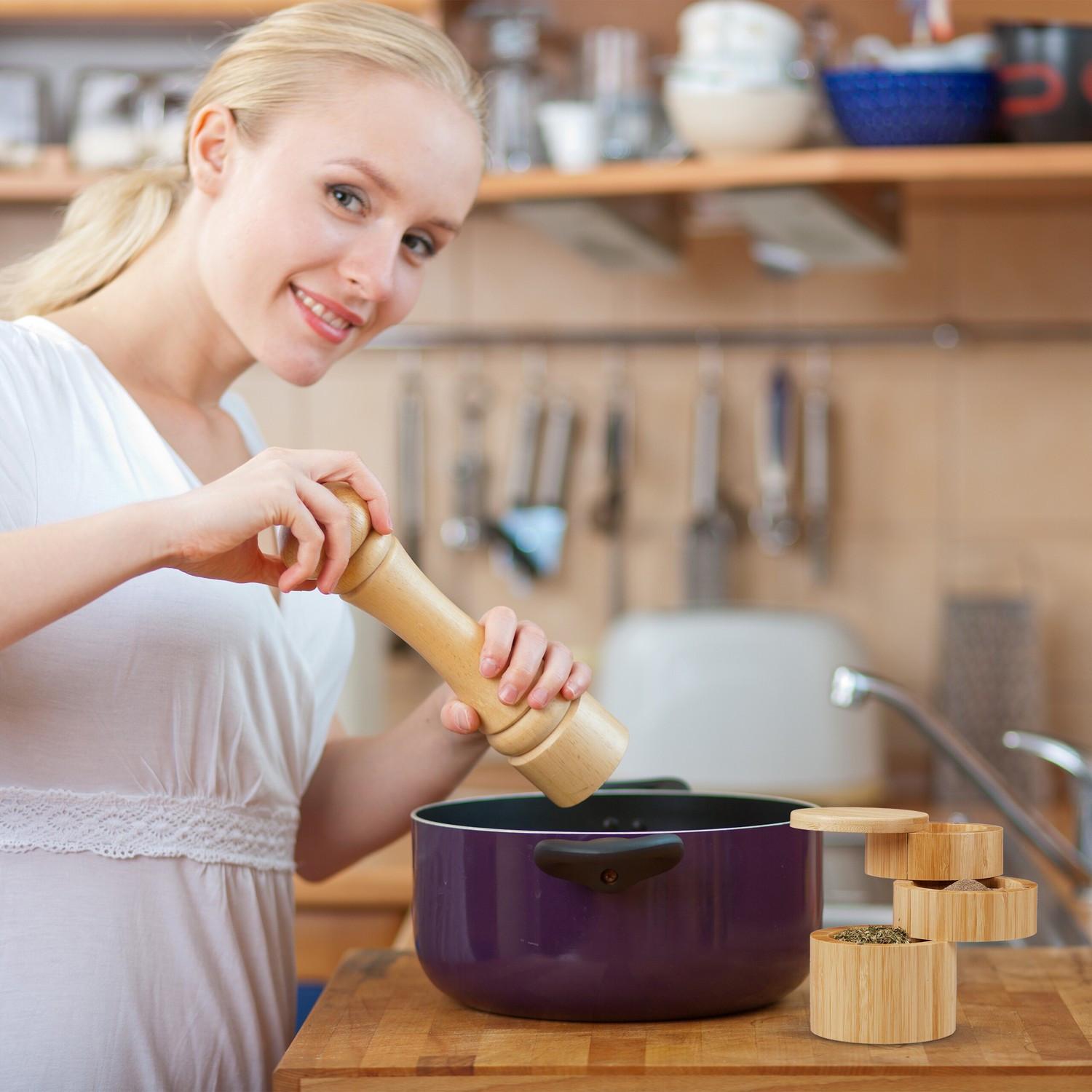 B2X Contenitore del sale girevole con 3 scomparti  