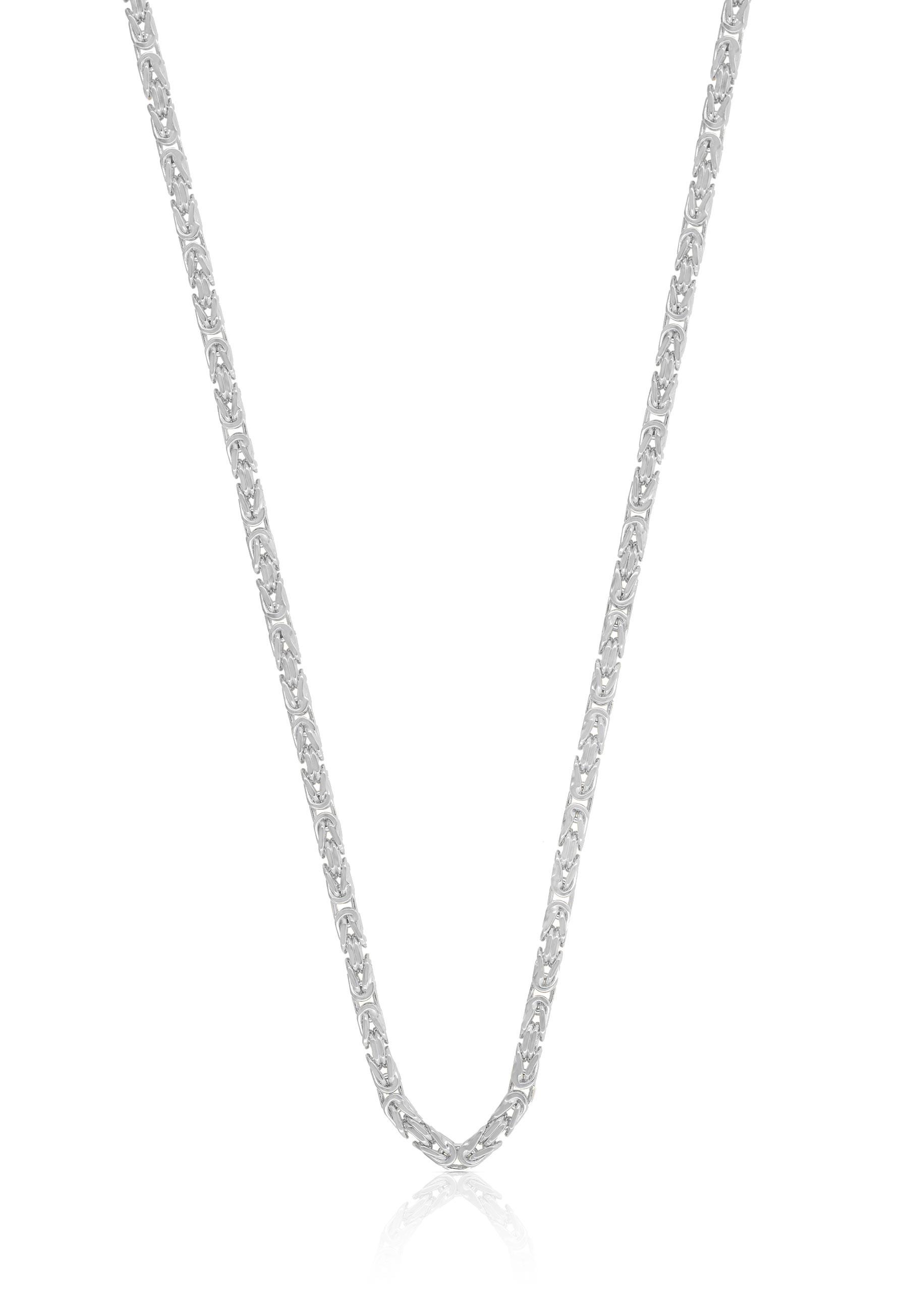 MUAU Schmuck  Collier chaine royale classique en or blanc 750, 2mm, 60cm 