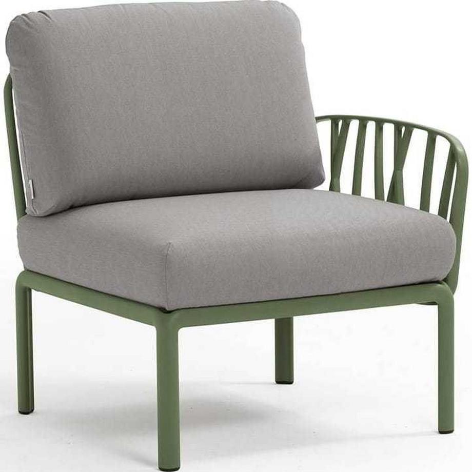 Chaise longue de jardin komodo élément terminal vert agave