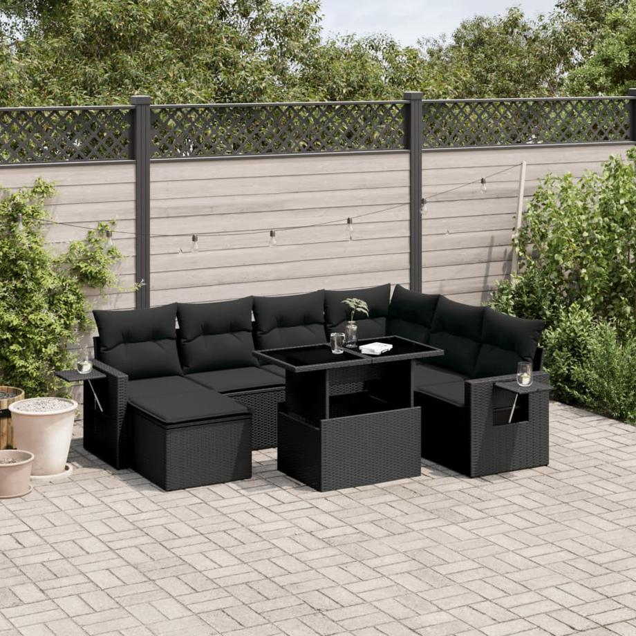 VidaXL set divano da giardino Polirattan  
