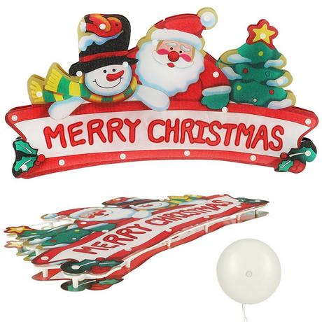 Pricenet Lampade a sospensione natalizie a LED Decorazione Merry Christmas 45 cm  