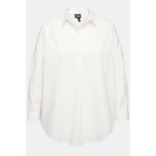 Ulla Popken Camicetta Oversize Pieghe Decorative Collo Camicia Maniche Lunghe  