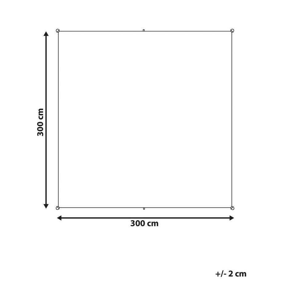 Beliani Voile d'ombrage en Tissu LUKKA  