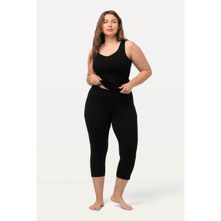 Ulla Popken  Pantalon corsaire longueur 7/8, taille élastique - jusqu'au 68/70 