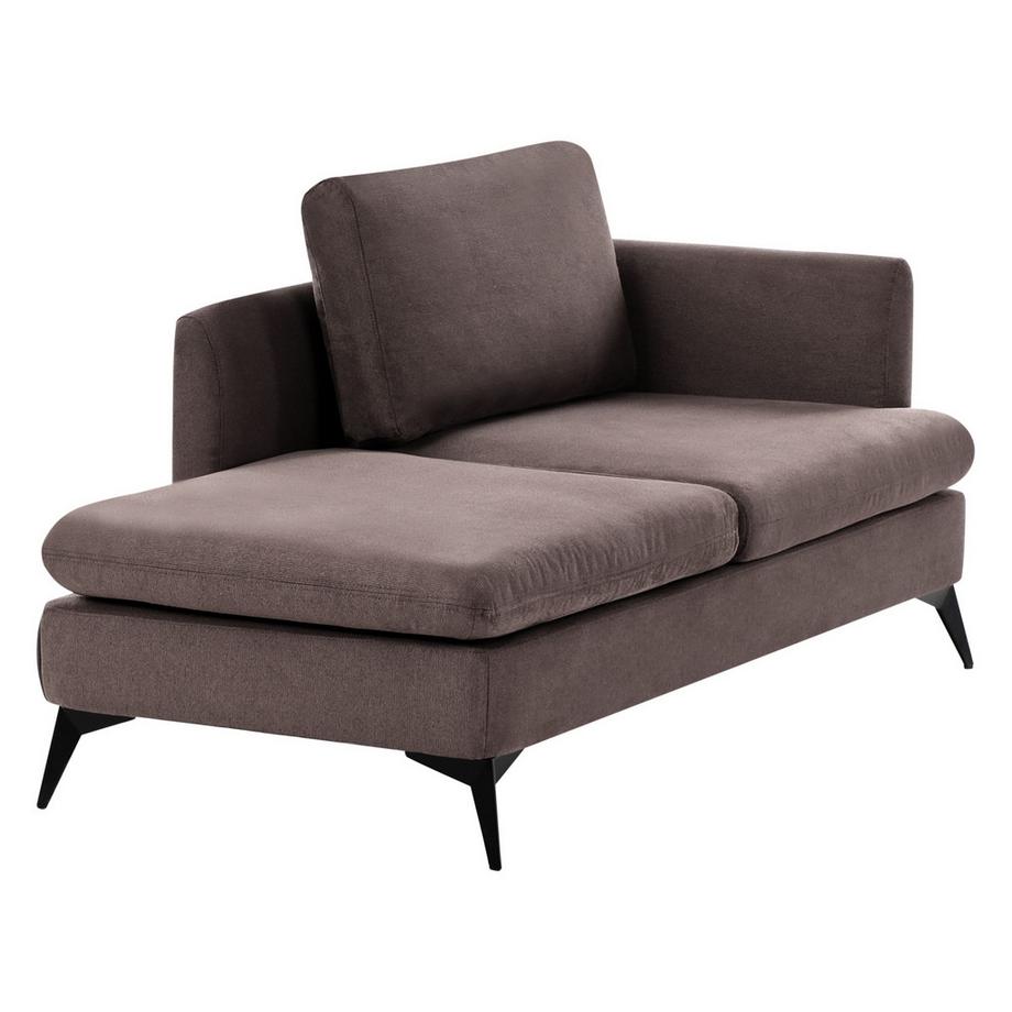 Beliani Chaise longue côté droit en Tissu Traditionnel SIEVOZ  