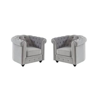 Vente-unique Sessel 2erSet CHESTERFIELD Samt  