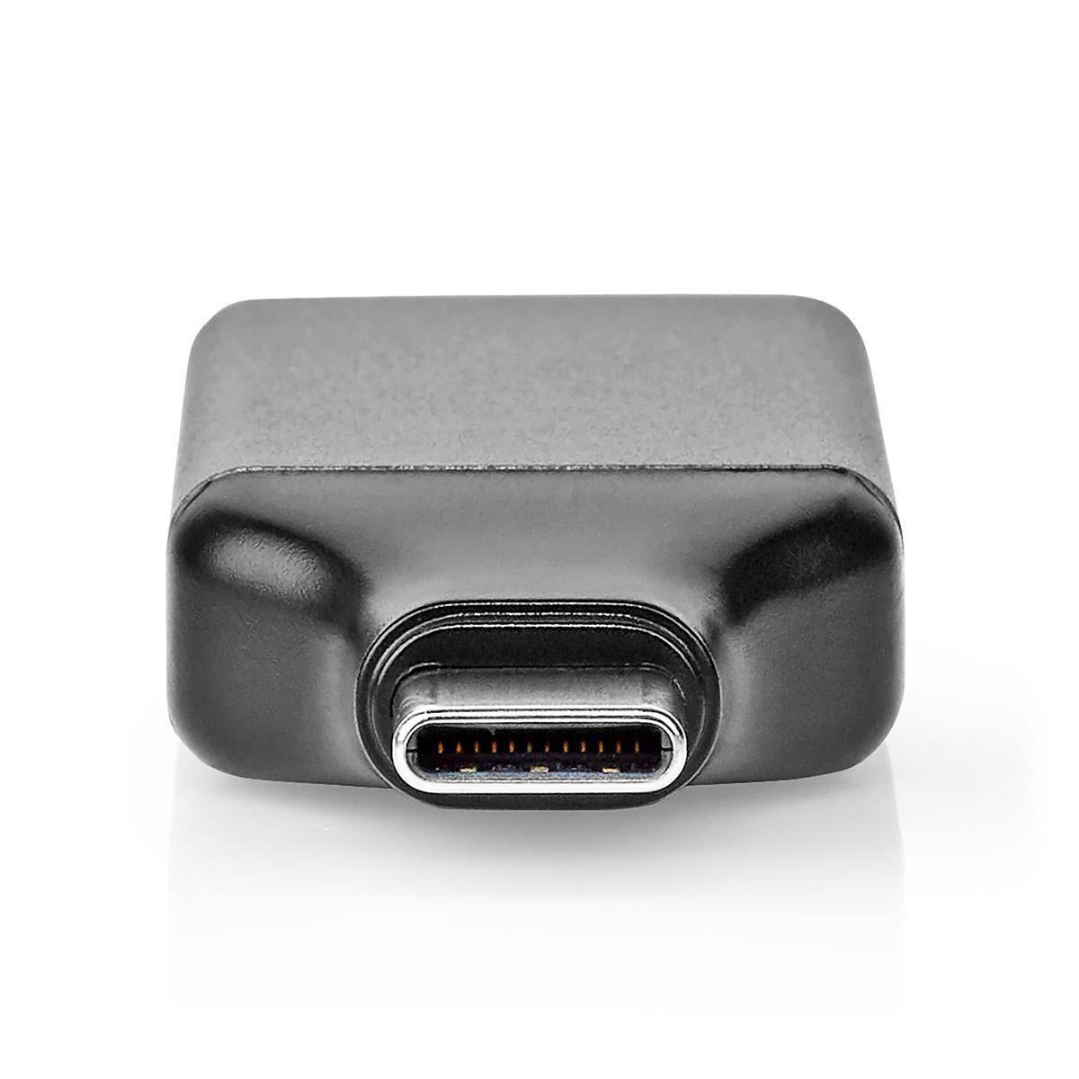 Nedis  USB-C™ Adapter | USB 3.2 Gen 1 | USB-C™ Stecker | DisplayPort Buchse | 4K@60Hz | Rund | Vernickelt | Grau / Schwarz | Umschlag 