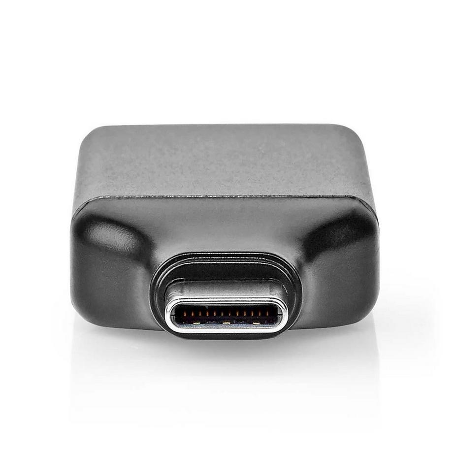 Nedis  USB-C™ Adapter | USB 3.2 Gen 1 | USB-C™ Stecker | DisplayPort Buchse | 4K@60Hz | Rund | Vernickelt | Grau / Schwarz | Umschlag 