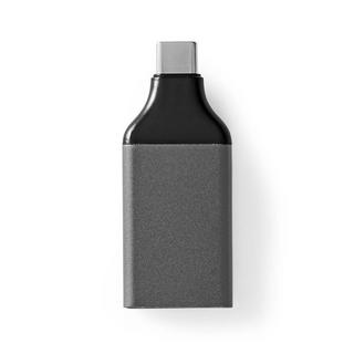 Nedis  USB-C™ Adapter | USB 3.2 Gen 1 | USB-C™ Stecker | DisplayPort Buchse | 4K@60Hz | Rund | Vernickelt | Grau / Schwarz | Umschlag 